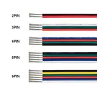 Светодиодная лента 3 ядра электрический соединительный кабель 100 м 22AWG 2 4 5 6 контактов провода для светодиодного драйвера лампы освещения солнечной батареи