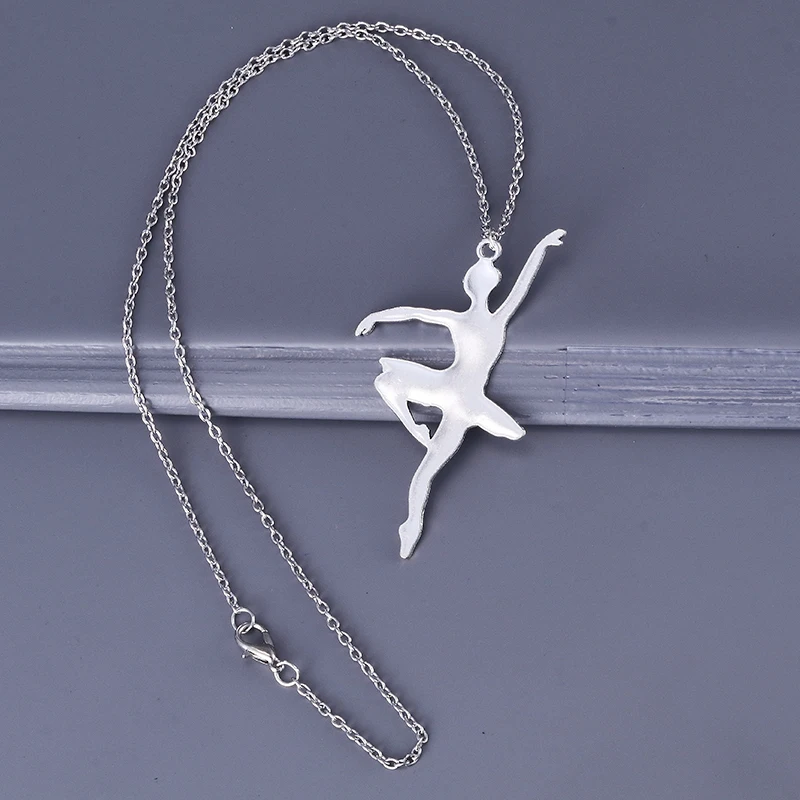 Модная бижутерия Очаровательное ожерелье с подвеской в виде балерины для женщин