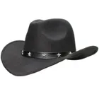 Ретро Кожаный ремешок со звездами для родителей и детей унисекс шерстяная с широкими полями Ковбойская шапка для взрослых и детей Кепка-котелок из коровьей кожи (61 см57 см54 см