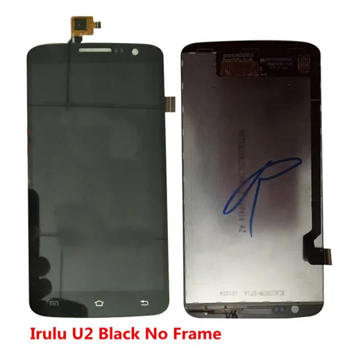 U2 Black No frame Сенсорный экран для IRULU U2 V3, ЖК-дисплей, дигитайзер, сменный модуль в сборе, черный, белый цвет, с рамкой, Irulu Victory V3, датчик - Цвет: U2 Black No frame