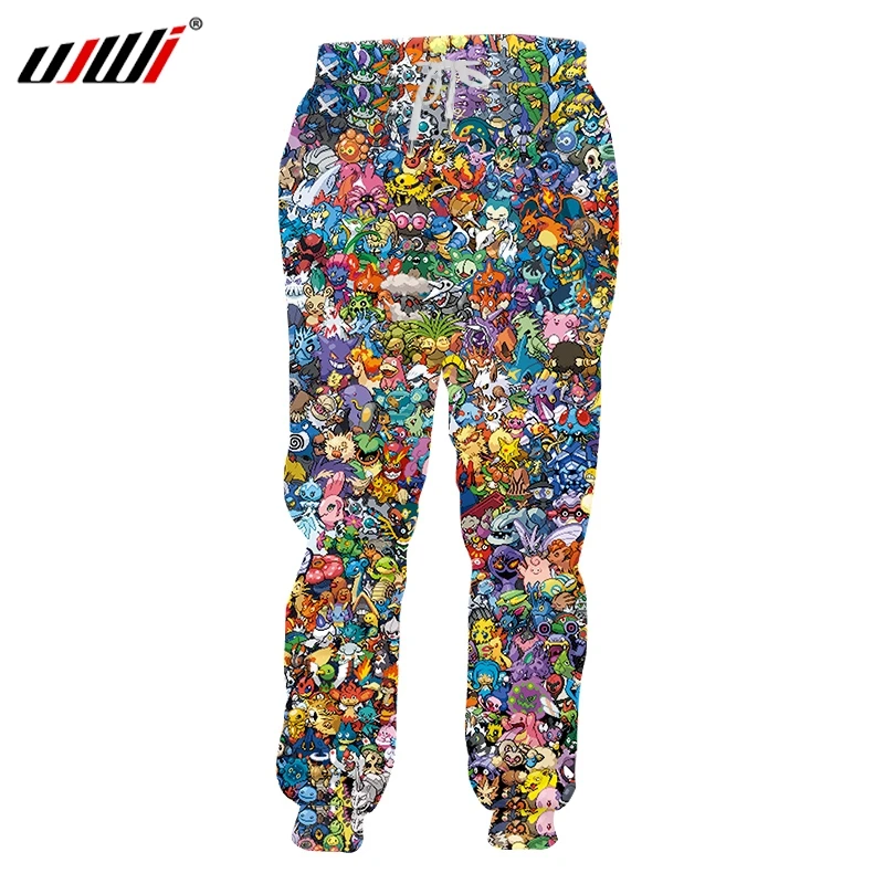 Спортивные удобные спортивные брюки UJWI с мультяшным принтом Свободные