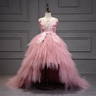 Бальное платье для девочки, с лебедем, Кристаллами, из тюля, для первого причастия