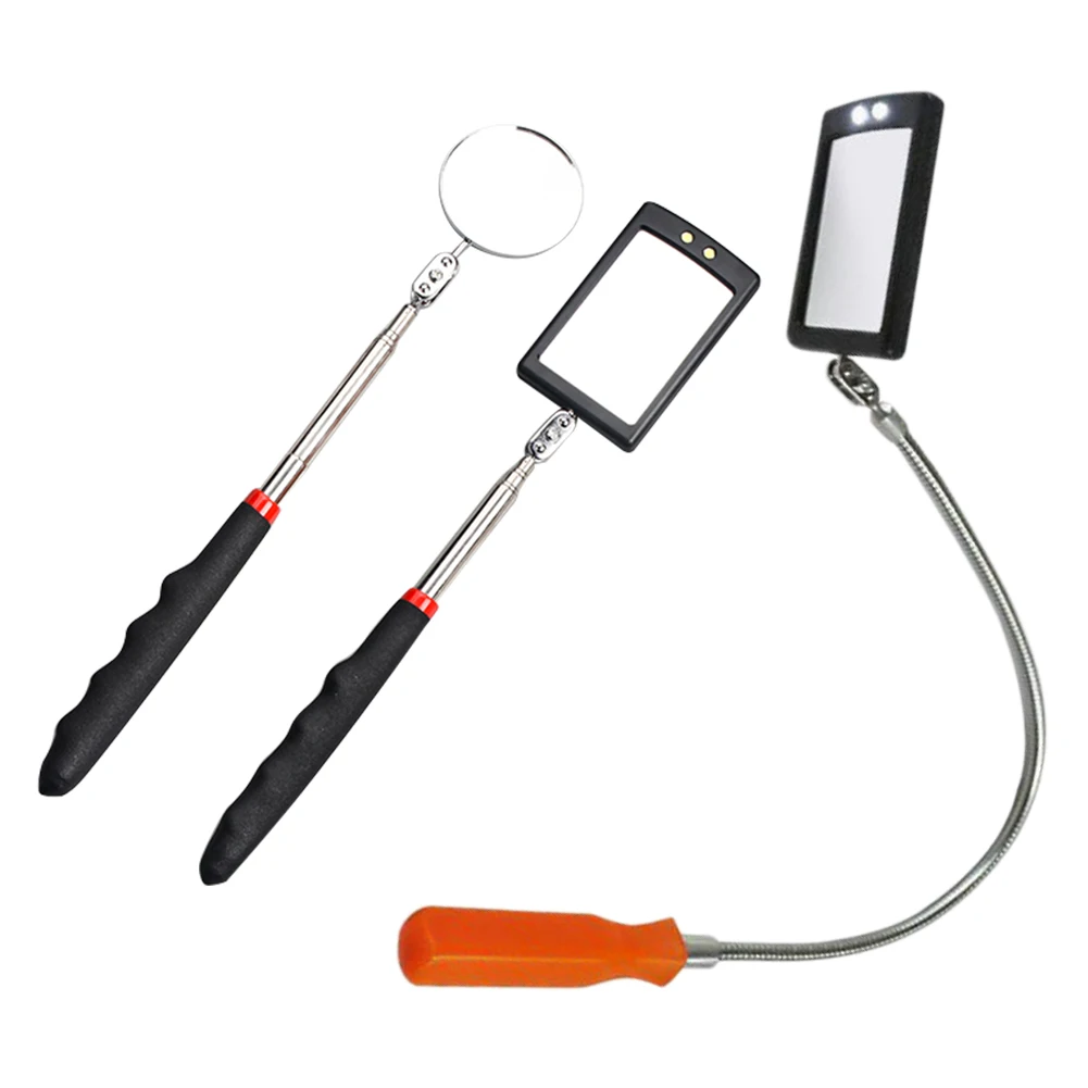 

Auto LED Light Extendible Inspection Mirror Endoscope Car Chassis Angle View Automotive Telescopic Detection Tool Equipment