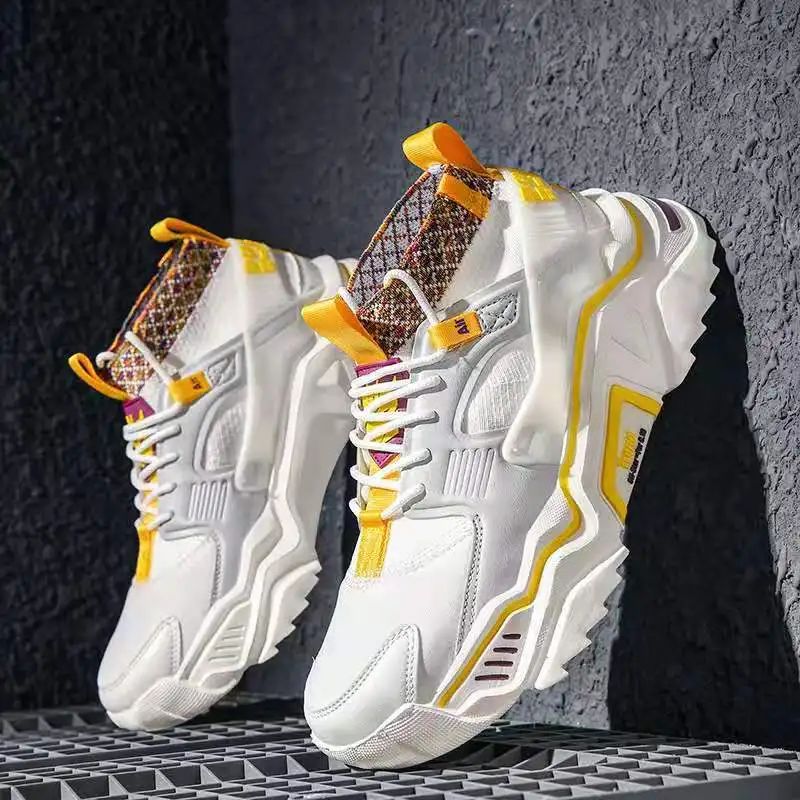 

Spring Autumn Winter New Fashion Clunky Sneakers High Quality Men's Cotton Shoes Comfort Hard-Wearing Footwear For Daddy