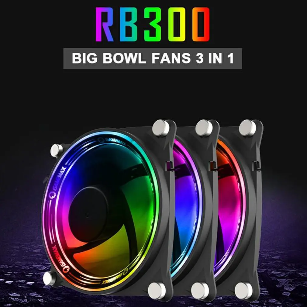 

Colorful RB300 RGB PC Case Fan 120mm 5V 3pin Quiet AURA SYNC Colorful Desktop Computer Cooler Cooling LED ARGB Fan