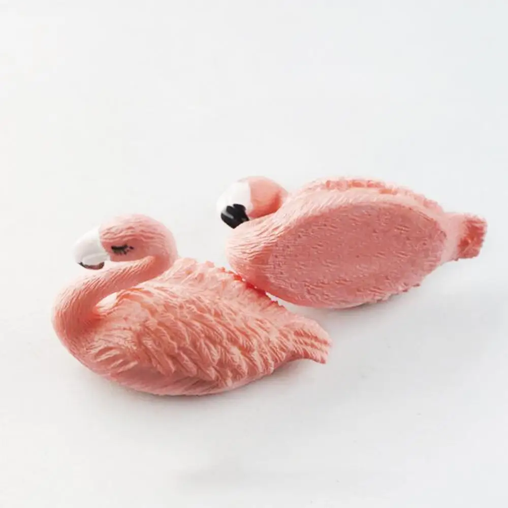 Наклейки в виде розовых фламинго искусственных животных птиц Мультяшные
