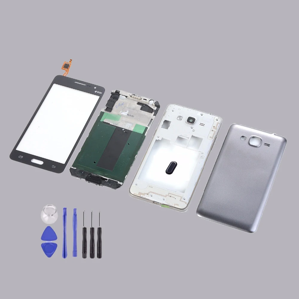 Корпус для Samsung Galaxy Grand Prime G531 G531H G531F сенсорный ЖК экран + передняя рамка средняя