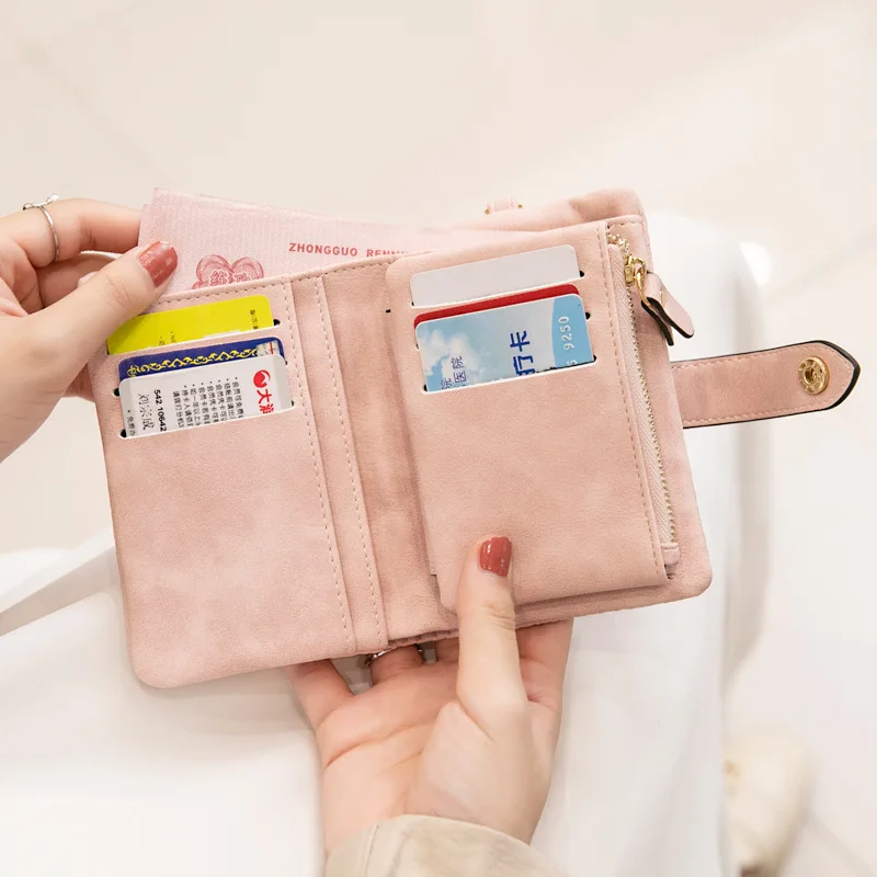 

Women wristband short wallet crocodile pattern zipper buckle large capacity portable Vintage Coin Purse Ladies Card Holders