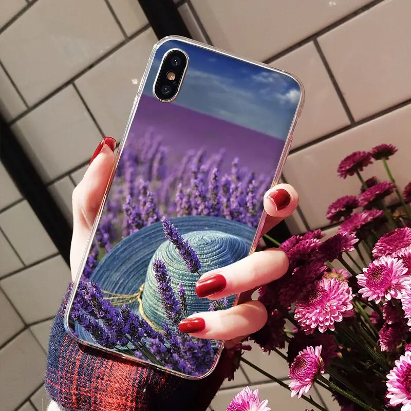 Yinuoda простой Лавандовый фиолетовый чехол для телефона iPhone X XS MAX 6 6s 7 7plus 8 8Plus 5 5S SE XR