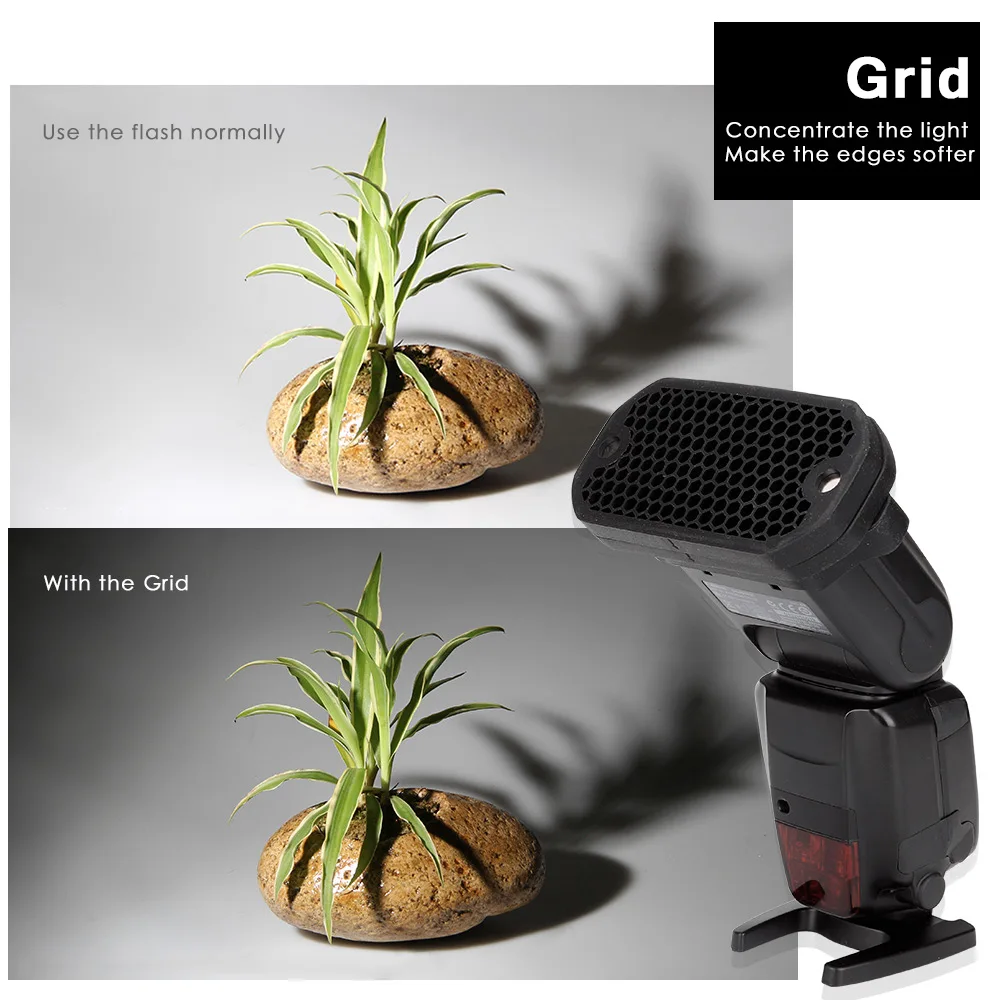 

AODELAN Grid and Gel Set Flash Gels Lighting Filter Kit for Canon, Nikon, Sony, Godox, Yongnuo Camera Flash Light