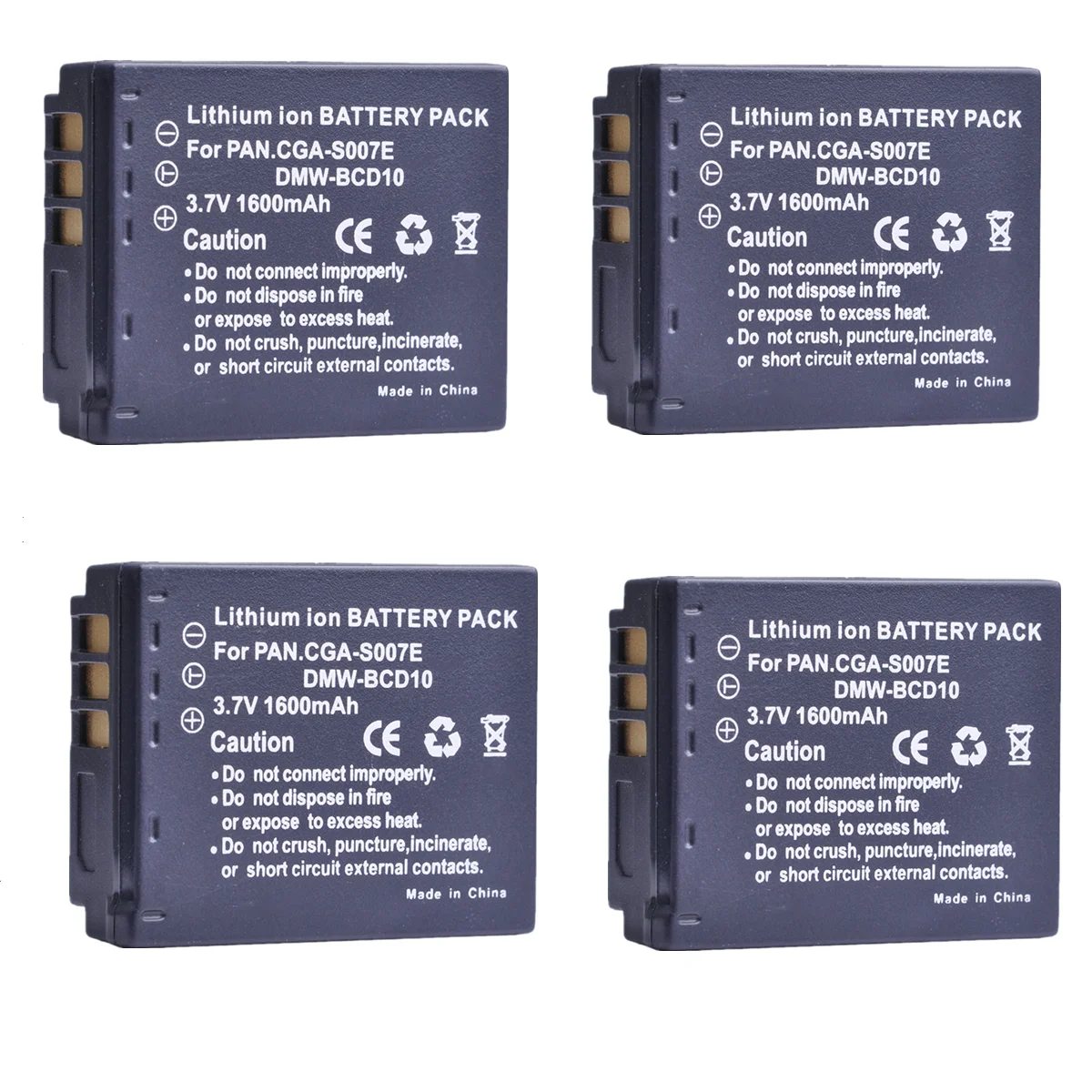 Литий-ионный аккумулятор S007E CGAS007 1600 мАч для камеры Panasonic Lumix DMC TZ50 TZ15 TZ1 TZ2 TZ3 TZ4 TZ5 DMC-TZ2EB-S