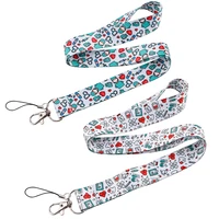 CA1353 Medical Lanyard Mobile Phone Strap Card Badge Holder Rope Key Chain Keyrings Cosplay Webbing Work Accessories