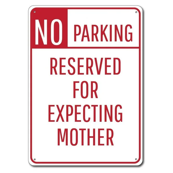

Expecting Mother Parking Sign Metal Tin Sign Metal Sign,Gift Pregnant Mother Sign, Pregnancy Parking Decor
