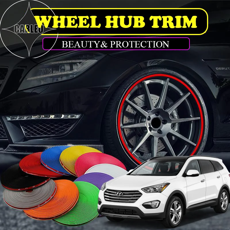 

Резиновая наклейка на обод колеса автомобиля серии HYUNDAI, противоизносостойкая креативная личность, автомобильное украшение, многоцветная ...