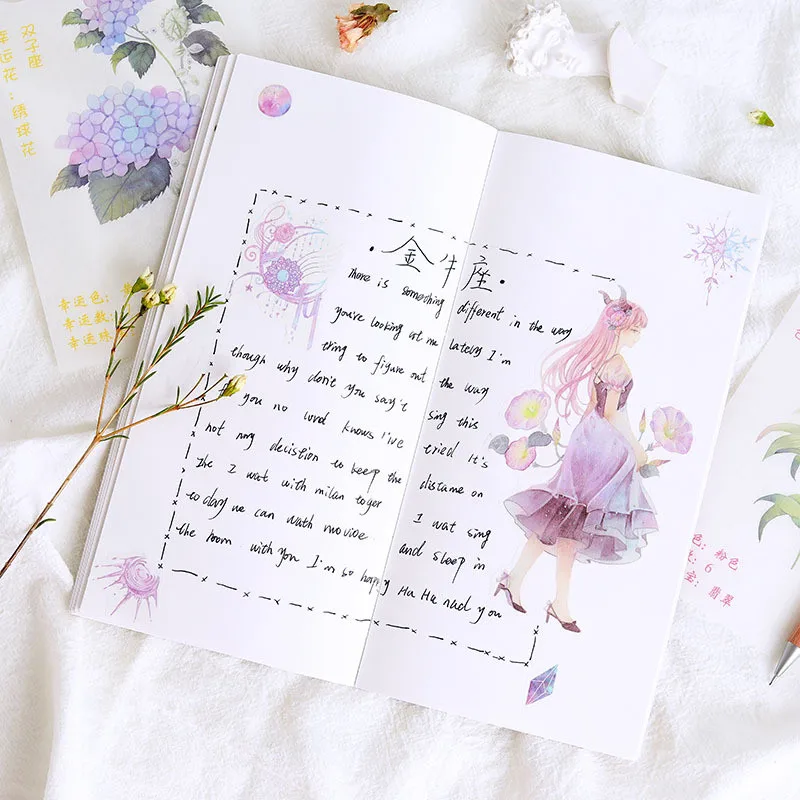 4 шт. наклейки Kpop сумка серия Twelve Constellation Girl Instagram горячее тиснение Серебряная