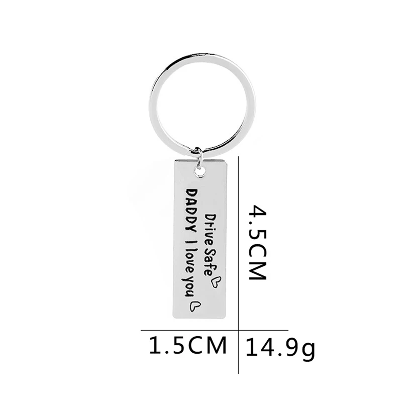 Безопасность вождения автомобиля брелок папа я люблю тебя Нержавеющая сталь