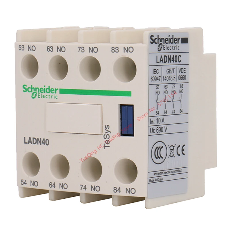 Schneider Electric LADN40C дополнительный Контактный блок LA-DN40C 4NO для TeSys D series контактор
