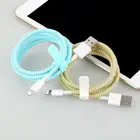 Быстрая доставка! 9 видов цветов 1,4 м устройство для намотки кабеля защитный чехол для передачи данных пружинный шпагат для IPhone Android USB чехол
