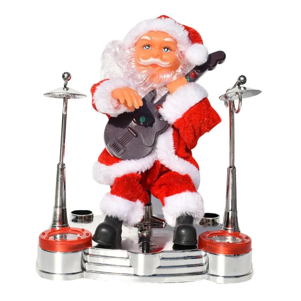 

Dancing Singing Santa Claus Playing Drum Christmas Doll Musical Moving Figure Battery Operated Decoration