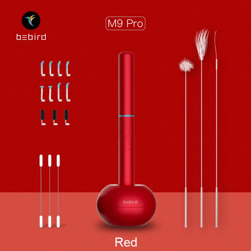 Red Xiaomi bebird эндоскоп для очистки ушей, визуальная Ушная ложка 3,5 мм 300 Вт, мини-камера, ушной отоскоп, Бороскоп, набор инструментов для ушей - Цвет: Red