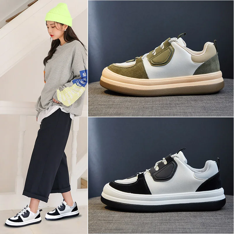 

Women Casual Shoes Female Casual Women Sneakers Flats Girl Breathble Vulcanized Shoes Lace Up White Shoes Zapatos De Mujer