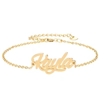 kayla name bracelet women girl jewelry stainless steel gold plated nameplate pendant femme mother girlfriend best gift
