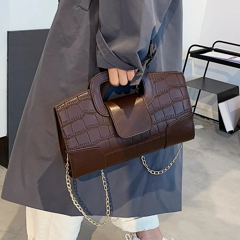 

с досавкой PU Leather Crossbody Bags for Women 2020 Women's Winter Trending Branded Shoulder Handbags Luxury Chain Hand Bag