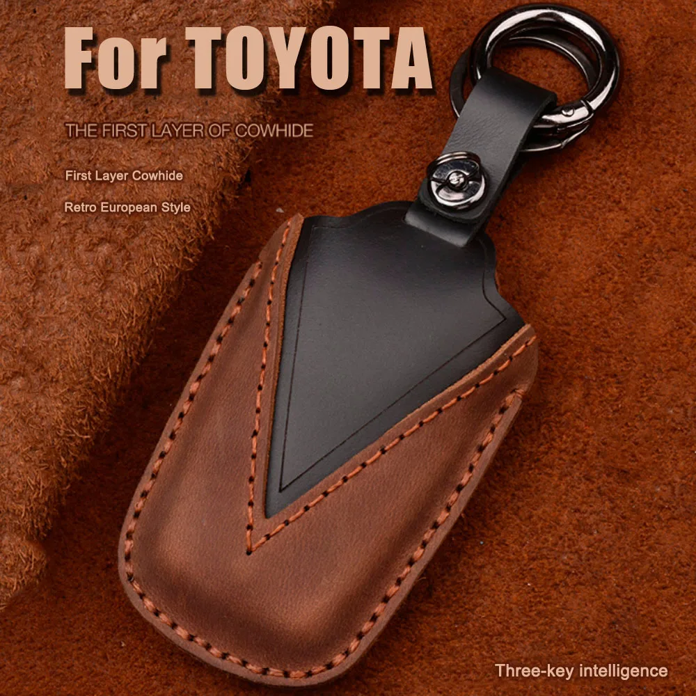 Высококачественный чехол для автомобильного ключа с 3 кнопками Toyota Camry 2018 2017 Aygo RAV4