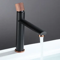 bakala matt black gold rose faucet 100 brass bathroom basin faucet knurling design deck mounted water mixer tap brushed gold