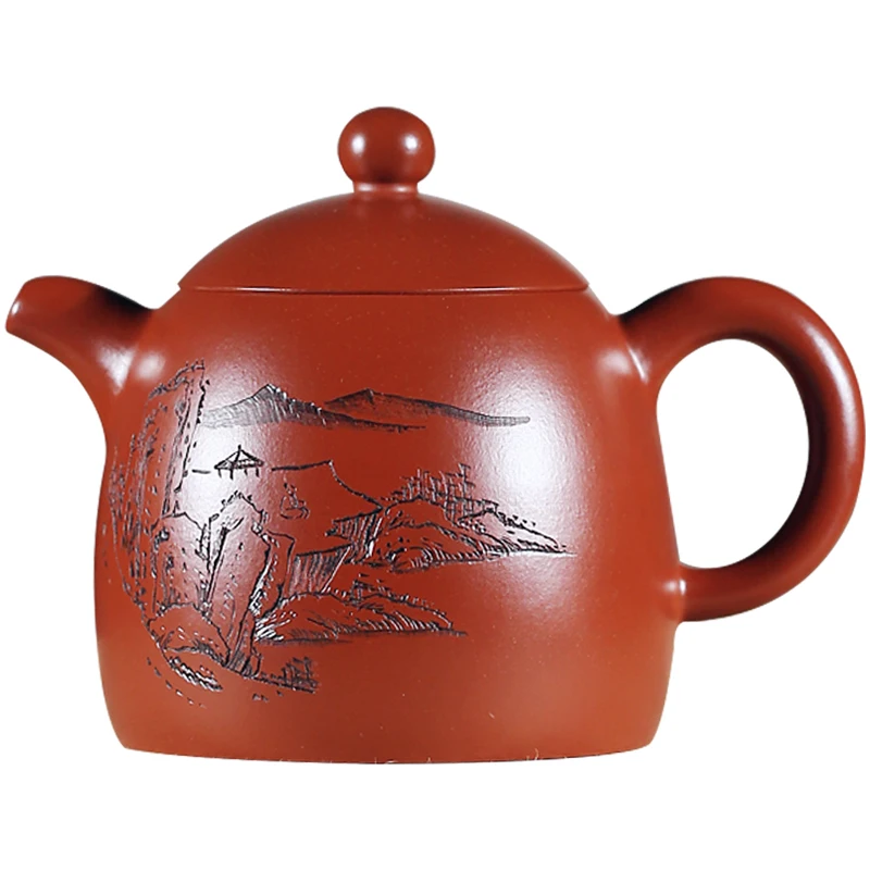 

Royal pot of yixing recommended pure manual kung fu tea ball hole ore mud dahongpao landscape Qin Quan zhu the teapot