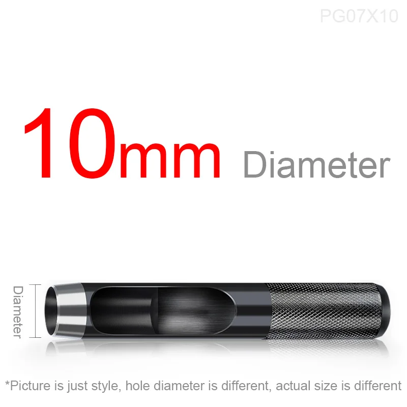 10mm 1-50 мм круглый полый перфоратор набор кожаных инструментов для рукоделия резак для часов ленты ремни прокладка ткань холст бумага пластмассы ушко - Цвет: 10mm