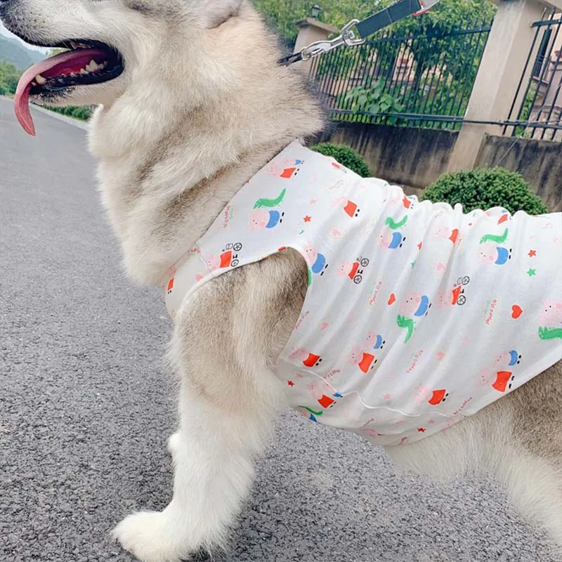 Летняя одежда для собак хлопковая домашних животных костюм средних и больших