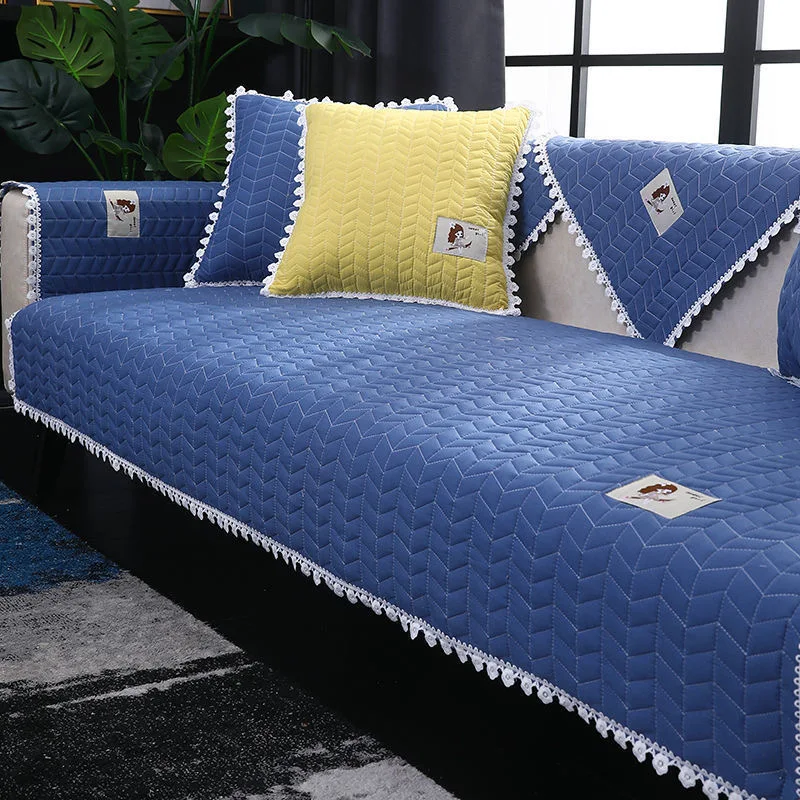 Чехол для дивана из мягкого плюша эластичный нескользящий | Дом и сад