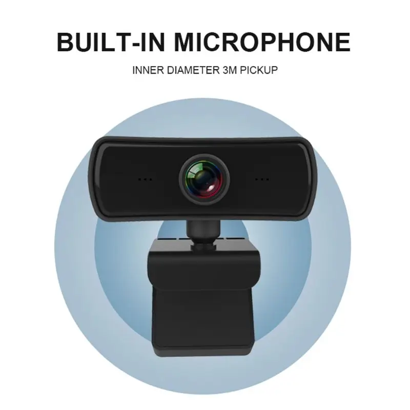 

2K 2040x1080P Webcam High Definition Computer PC Web Camera with Microphone Rotatable Cameras for Live Broadcast Video
