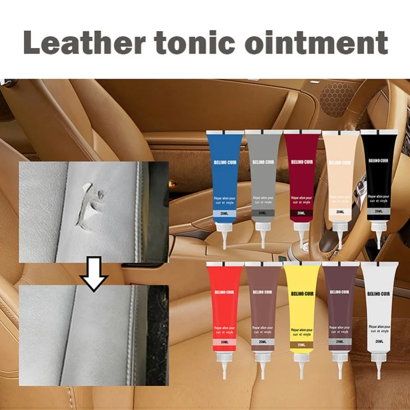 

Leather Repair Gel Repair Agent Vinyl Repair Kit Car Instrument Panels Sofas Coats Repair Gel Refurbishing Paste 20ml