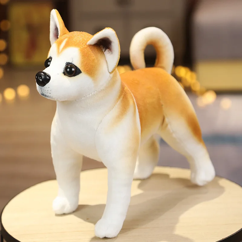 

3D Simulation Dog Husky Plush Doll Puppy Stuffed Toys Cartoon Akita Dalmatian Plush Dog Photography Props Kids Christmas Gift