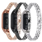 Ремешок со стразами для Xiaomi Mi Band 5 4 3, элегантный сменный Браслет со стразами для Xiaomi Mi Band 5 4 3