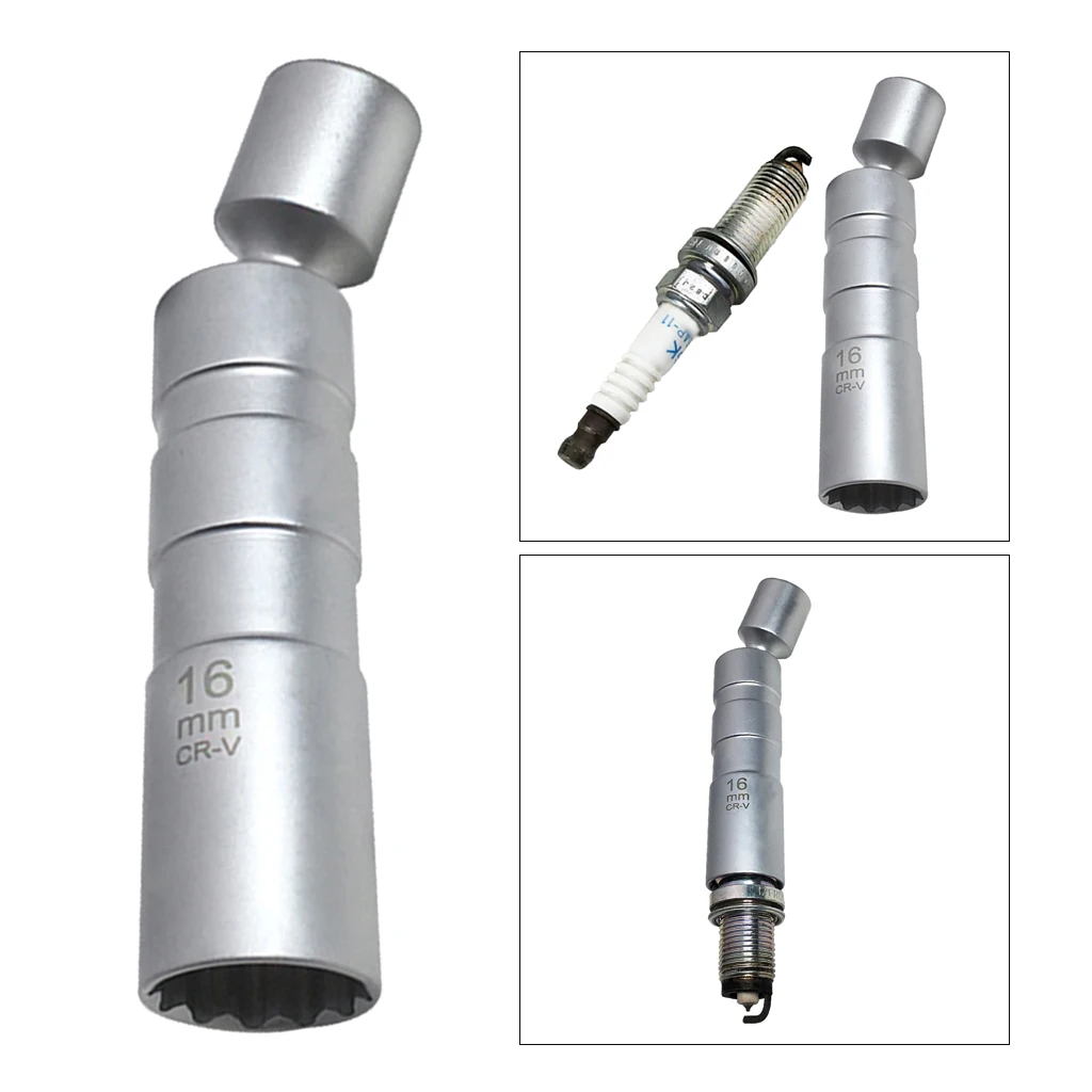 

Universal 14+16mm Point Remover Wrench Magnetic Spark Plug Sleeve Socket Car Removal Tool 12 Angle Thin Wall 3/8" Drive For BMW