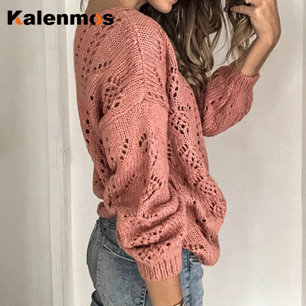 

Sweater Women Hollow Cardigans Spring Fall Winter Knit Tops Loose Solid Knitted Cardigan Long Sleeve Sexy Elegant Cardigan