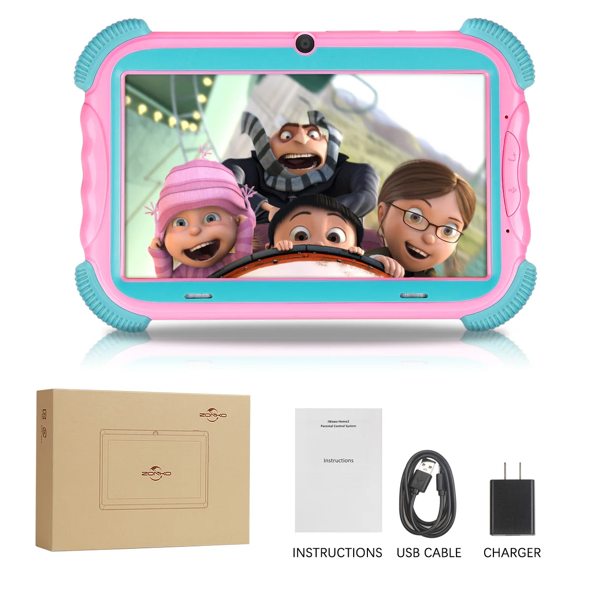 Детский планшет 7 дюймов Android 8,1 16GB Babypad Edition PC с Wifi и камерой GMS Сертифицированный поддерживаемый детский чехол-подставка