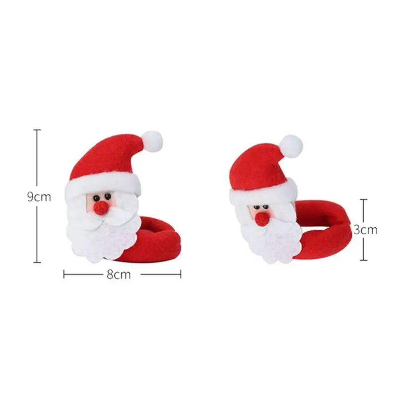 Новый модный Рождественский бокал для вина бархатная ткань Санта Клаус снеговик