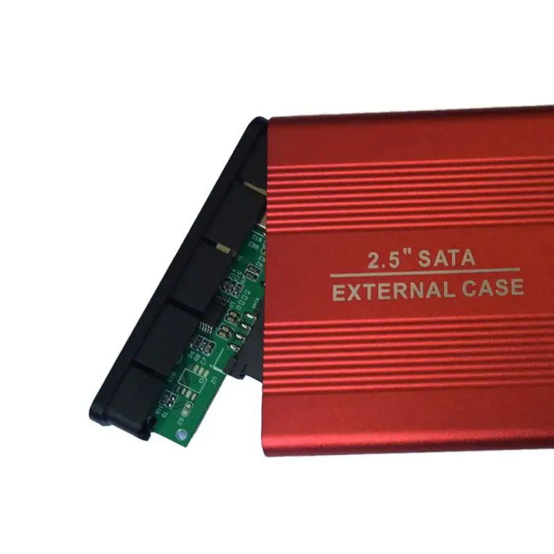 2,5 дюйма USB 2,0 Внешний HDD корпус 480 Мбит/с поддержка 3 ТБ алюминиевый HDD чехол для 2," SATA жесткий диск чехол