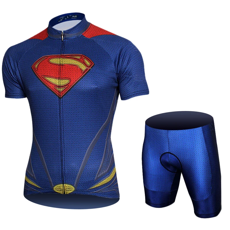 Комплект одежды для велоспорта Мстители Marvel Superhero Superman Супермен Pro | Спорт и