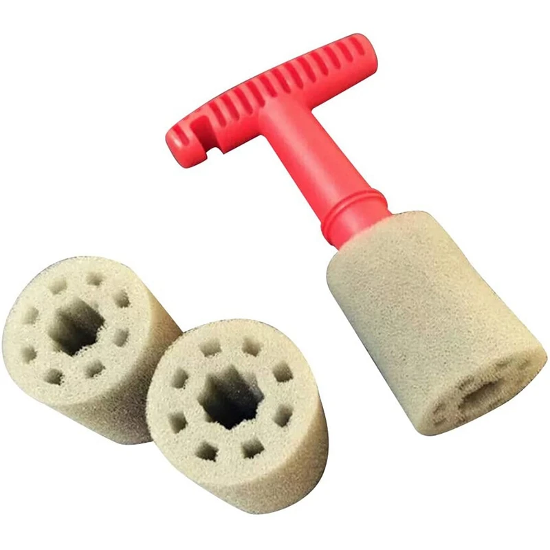 

Car Wash Embedded Tire Screw Brush Lug Nut Wheel Cleaning Tools with 3 Extra Sponges