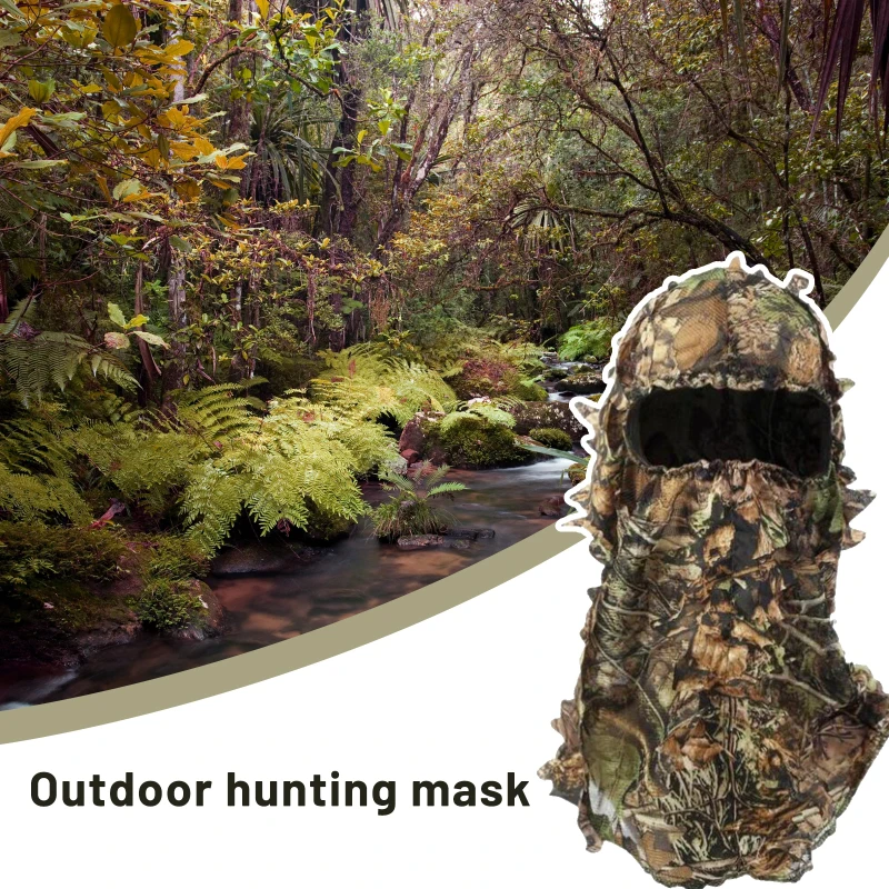 Ghillie костюм камуфляжная листовая шляпа 3D маска на все лицо головной убор турецкий
