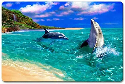 

Vintage Sign Smiling Dolphin Metal Sign Man Cave Retro Bar Pub Home Wall Decoration 12X16 inch