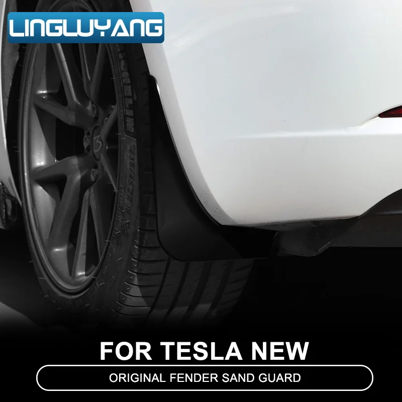 Для tesla model 3 передние и задние брызговики для автомобиля брызговиков набор литых |