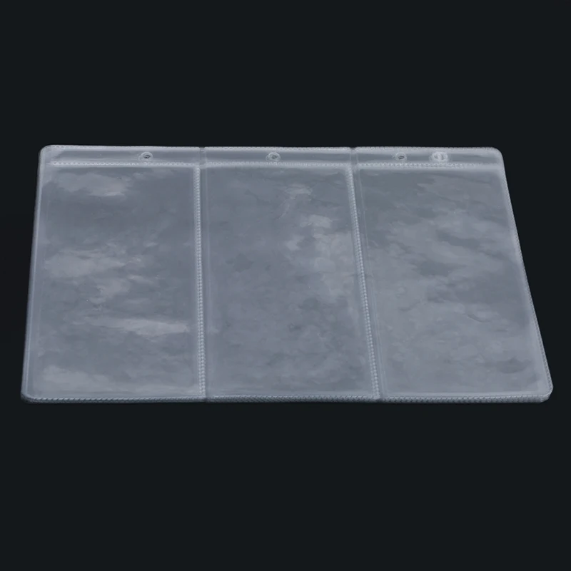 10 шт./упак. прозрачный ПВХ страницы альбома 3 кармана деньги Билл Примечание