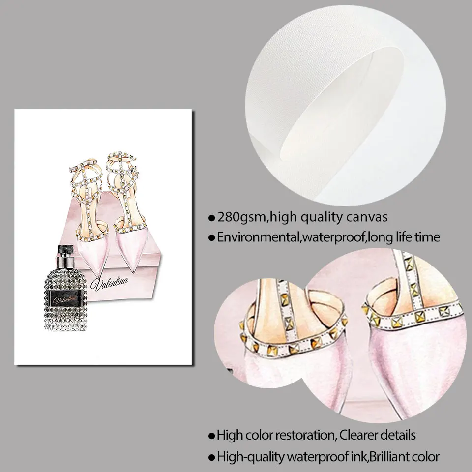 Модный постер для макияжа девушек холст с рисунком растений искусство на высоких