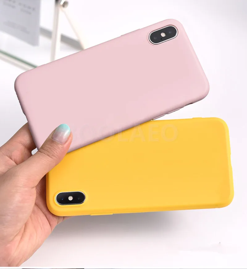 Чехол для телефона BOOLAEO Candy fund IPhone 11 XS MAX XR X твердый силиконовый чехол с эффектом
